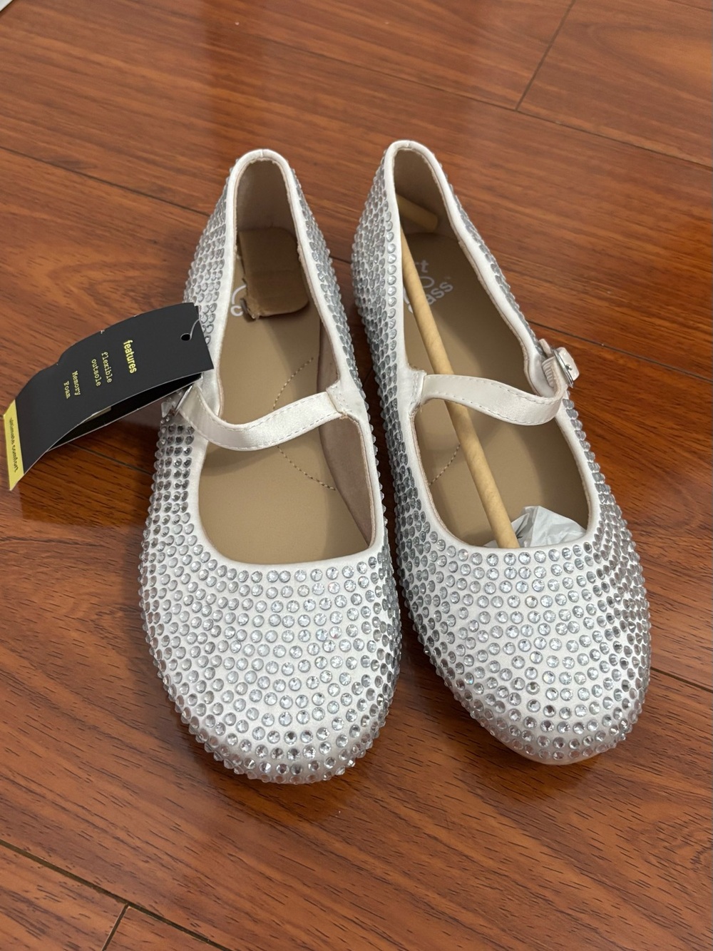 art class Silver Rhinestone Mary Jane Dress Shoes